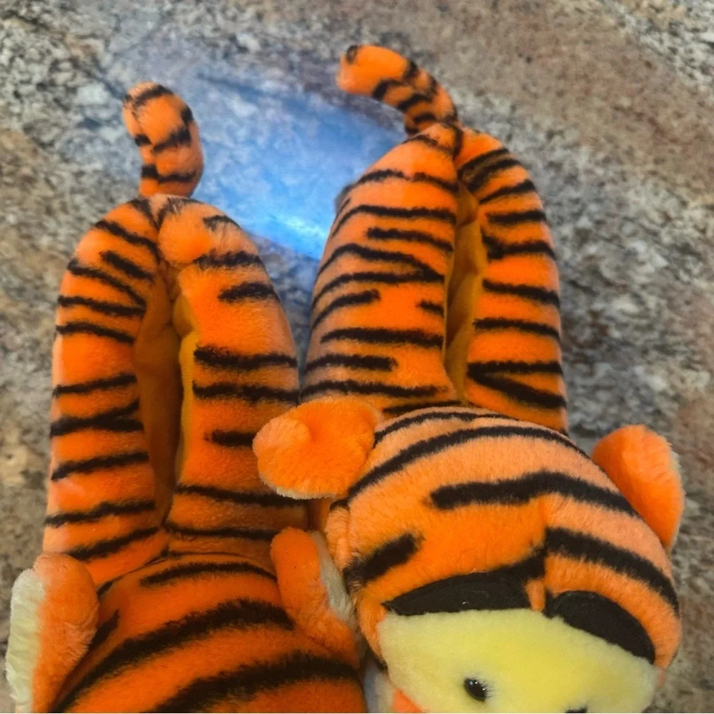 Disney Tigger Striped Plush Slippers for Kids